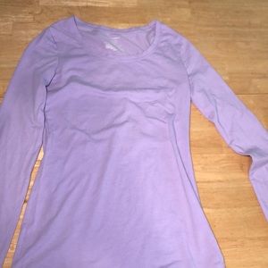 Long sleeve lavender purple shirt